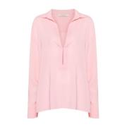 Philosophy di Lorenzo Serafini Rosa Crepe Textur Skjorta Pink, Dam