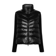 Moncler Svart Vadderad Quiltad Kappa Black, Dam