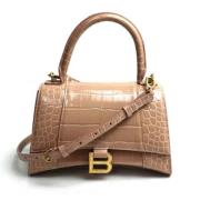 Balenciaga Vintage Pre-owned Laeder axelremsvskor Beige, Dam