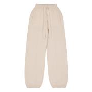 Laneus Sportiga Silk Cashmere Byxor Beige, Dam