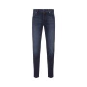 Kiton Slim Fit Blå Denim Jeans Blue, Herr