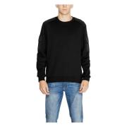 Antony Morato Svart Sweatshirt med Rund Hals Black, Herr