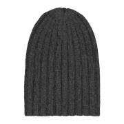 Laneus Alpacka Ribbstickad Beanie Hat Gray, Unisex