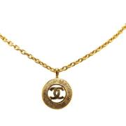 Chanel Vintage Pre-owned Metall halsband Yellow, Dam