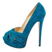 Christian Louboutin Pre-owned Pre-owned Mocka klackskor Blue, Dam