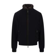 Moorer Navy Blue Bellati Smooth Blouson Blue, Herr