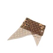 Louis Vuitton Vintage Pre-owned Silke sjalar Brown, Dam