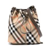 Burberry Beige Crossbody Väska med Dragsko Stängning Multicolor, Dam