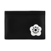 Kenzo Svart läder Stamp kortfodral Black, Herr