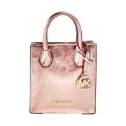 Michael Kors Primrose Metallic Crossbody Shopper Väska Pink, Dam