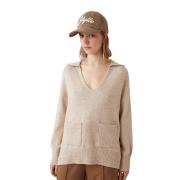 Suncoo Stilfull Stickad Kollektion Beige, Dam