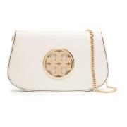 Tory Burch Ivory Reva Clutch Väska White, Dam