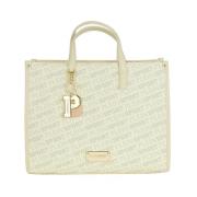 Plein Sport Elegant vit crossbodyväska med nyckelring White, Dam