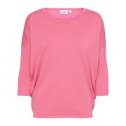 Saint Tropez Milasz R-Neck Pullover Sweater Chateau Rose Pink, Dam