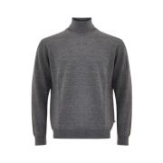 Ferrante Elegant Gr Wool Sweater Gray, Herr