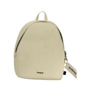 Desigual Elegant Kontrast Ryggsäck Beige, Dam