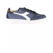 Diadora Blå Kontrast Snörning Lyxiga Sneakers Blue, Dam