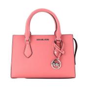 Michael Kors Tea Rose Vegan Crossbody Satchel Vsk Pink, Dam