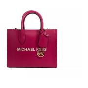 Michael Kors Mirella Small Top Zip Shopper Väska Red, Dam