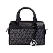 Michael Kors Signature PVC Duffle Crossbody Väska Black, Dam