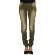 Roberto Cavalli Grön Tvätt Slim Fit Jeans Green, Dam