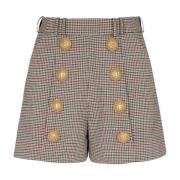 Balmain Ullshorts med knappar Multicolor, Dam