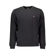 Napapijri Elegant Sweatshirt med Broderat Logotyp Black, Herr