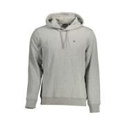 Napapijri Grå hoodie med ikoniskt logotyp Gray, Herr