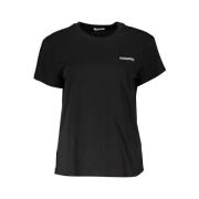 Patrizia Pepe Svart Bomull Broderad Logotyp T-shirt Black, Dam