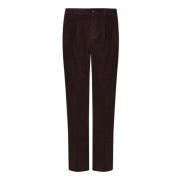 Doppiaa Brun Corduroy Byxor Regular Fit Brown, Herr