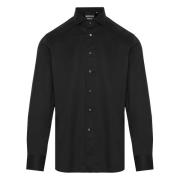 Corneliani Jersey Bomull Skjorta 100% Bomull Black, Herr