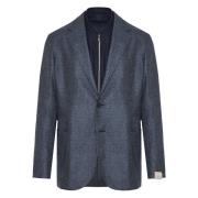 Corneliani Ullblandad Jacka Drop 7 Blue, Herr