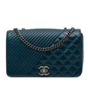 Chanel Vintage Pre-owned Laeder chanel-vskor Blue, Dam