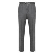 Corneliani Flanell Dragsko Stretchbyxor Gray, Herr