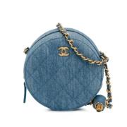 Chanel Vintage Pre-owned Denim crossbodyvskor Blue, Dam