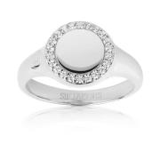 Sif Jakobs Jewellery Elegant Zirconia Silverring Gray, Dam