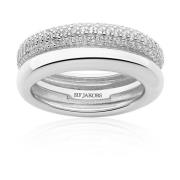 Sif Jakobs Jewellery Carrara Silverring med Zirkonia Gray, Dam