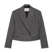 IVY OAK Modern Kort Blazer Gray, Dam