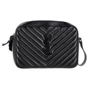 Yves Saint Laurent Vintage Pre-owned Laeder crossbodyvskor Black, Dam