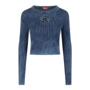 Diesel Ankar Crew Neck Långärmad T-shirt Blue, Dam