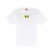 Diesel Neon Oval D Logo T-shirt White, Herr