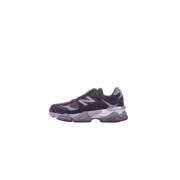 New Balance Svarta Sneakers Junior Logo Läder Gummi Black, Dam