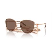 Ralph Lauren Rose Gold/Brown Solglasögon THE Vivienne Brown, Dam