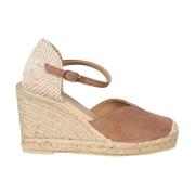 Geox Stiliga Espadrillos med Kilklack Pink, Dam