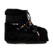 Moon Boot Eco Fur Icon Låga Ankelboots Black, Dam