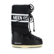 Moon Boot Svart Icon Nylon Vinterstövlar Black, Dam