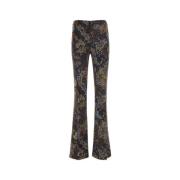 Etro Tryckt stretch viskosbyxa Multicolor, Dam