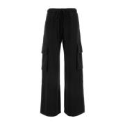 Palm Angels Stiliga svarta bomulls joggers Black, Dam