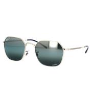 Ray-Ban Geometriskt Inspirerade Polariserade Solglasögon Gray, Unisex