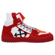 Off White Laeder sneakers Red, Herr